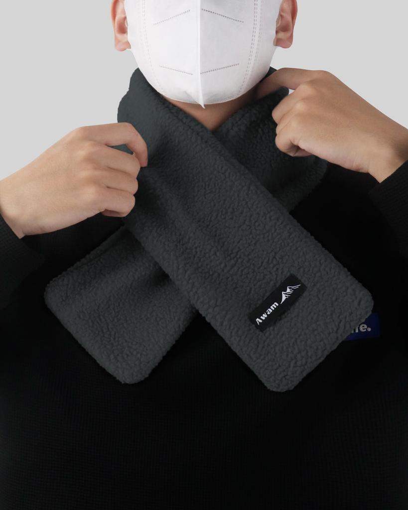 [Heiduomi] Sciarpa Stola da Uomo, Taglia Grande, Tinta Unita a Quadri a Blocchi, Autunno Inverno, Lavabile, Spessa, Calda, Sciarpa Unisex (Grigio scuro)