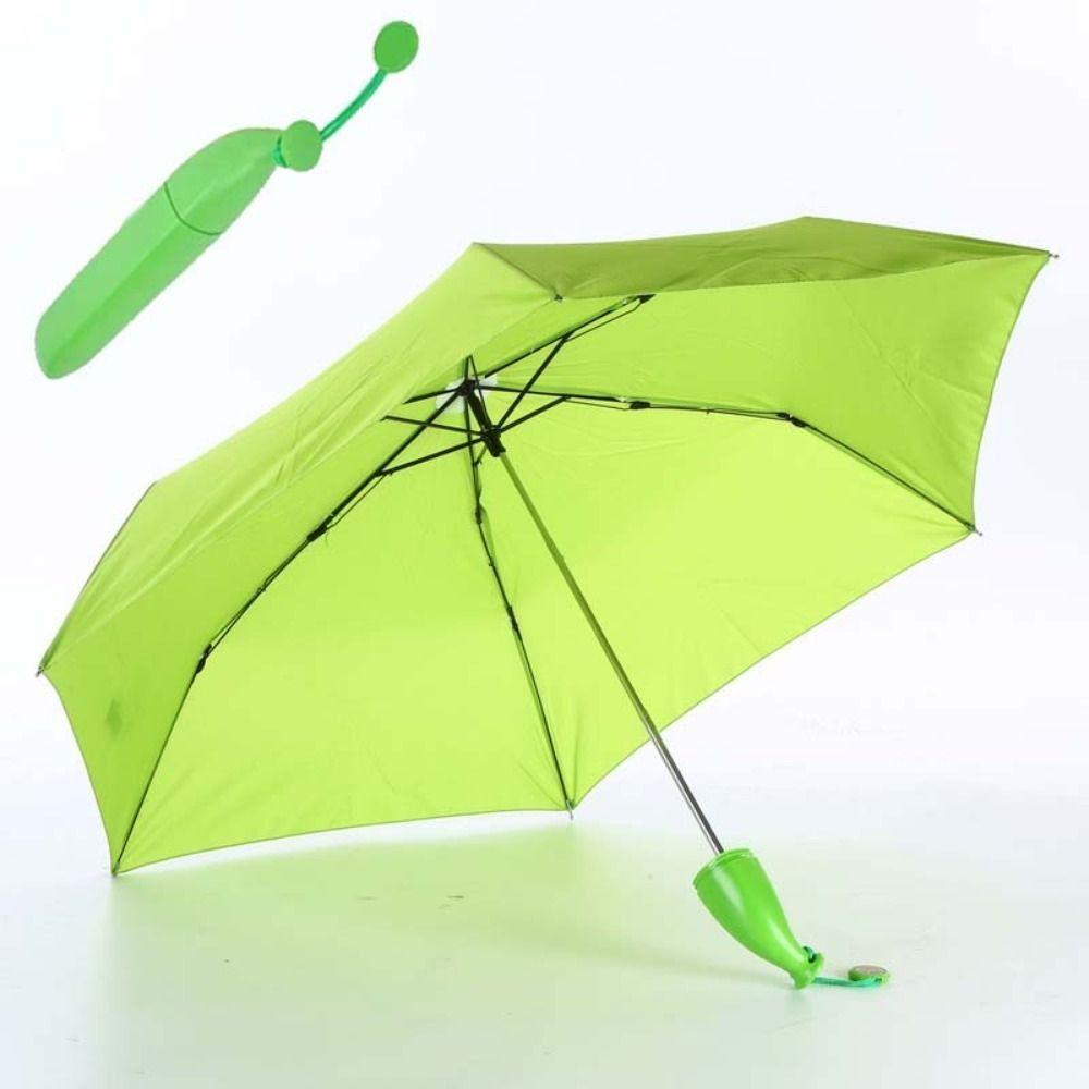 8-Ribs Funny Banana Shape Umbrella Solid Color Cartoon Children's Umbrella  Girls