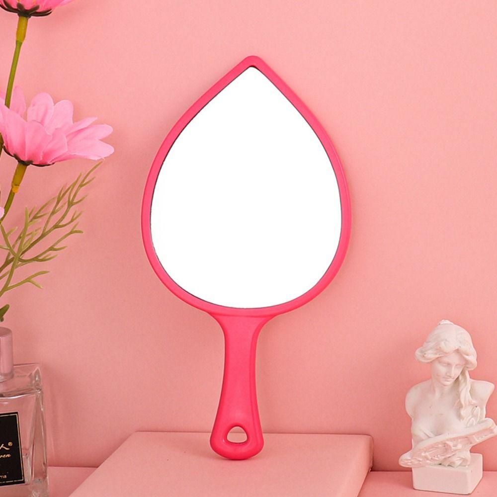 

High definition Leaf-shaped Makeup Mirror Exquisite Beauty Mirror Handheld Mirror Dormitory