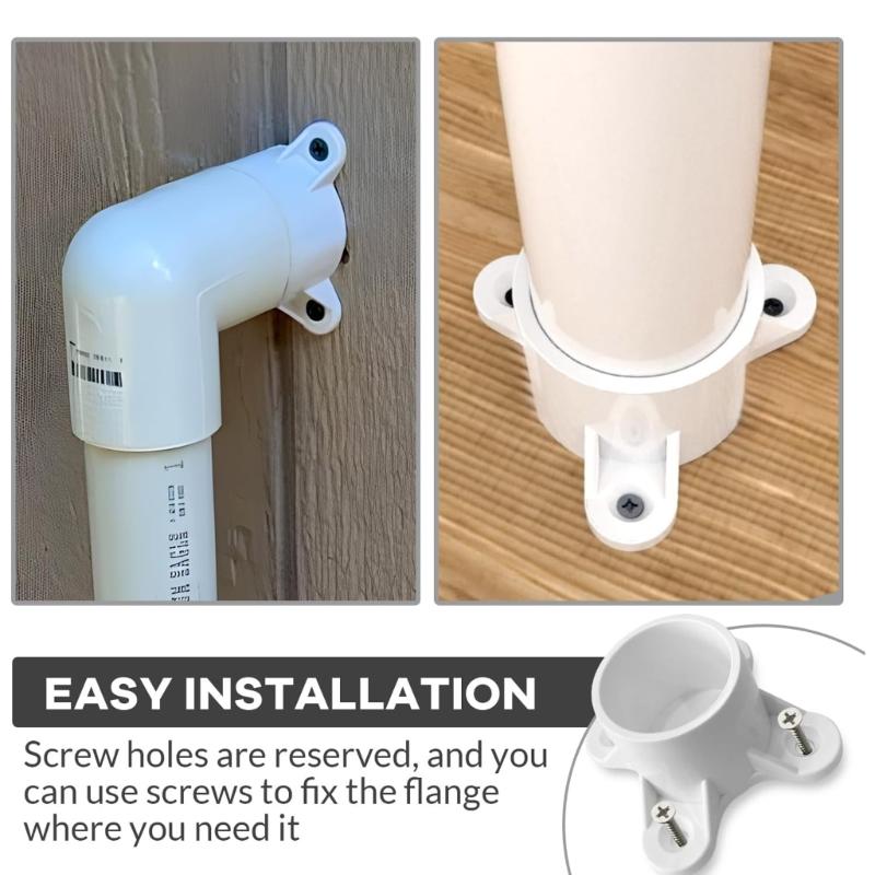 10pcs PVC Flanges Caps Corrosion Resistant Table End Caps Plant Stand Part 33.4mm Diameter for Indoor & Outdoor Use