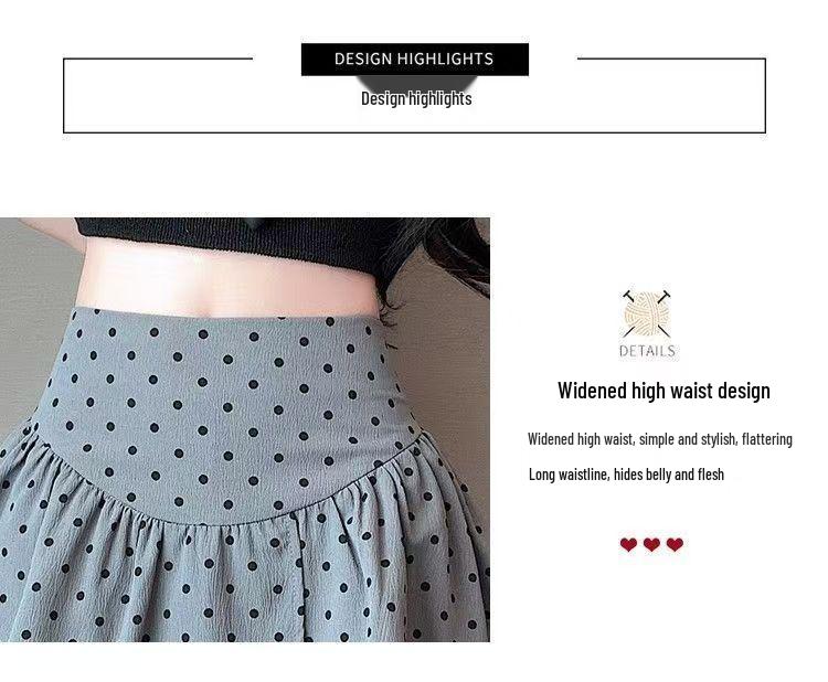 Polka Dot Ruffle High Waist Short Skirt - Petite Fluffy Autumn Edition 2025
