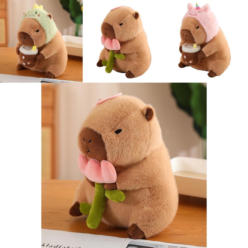 Cute Plush Capybara Toy Soft And Cuddly Stuffed Animal For Kids Perfect Birthday Gift 30cm Height