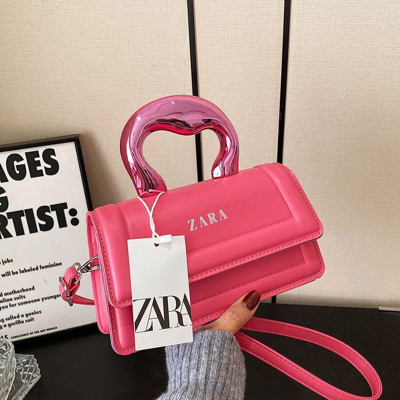 Versatile New Portable Korean Version Women's Bag Fashion Shoulder Internet Celebrity Solid Color Handbag