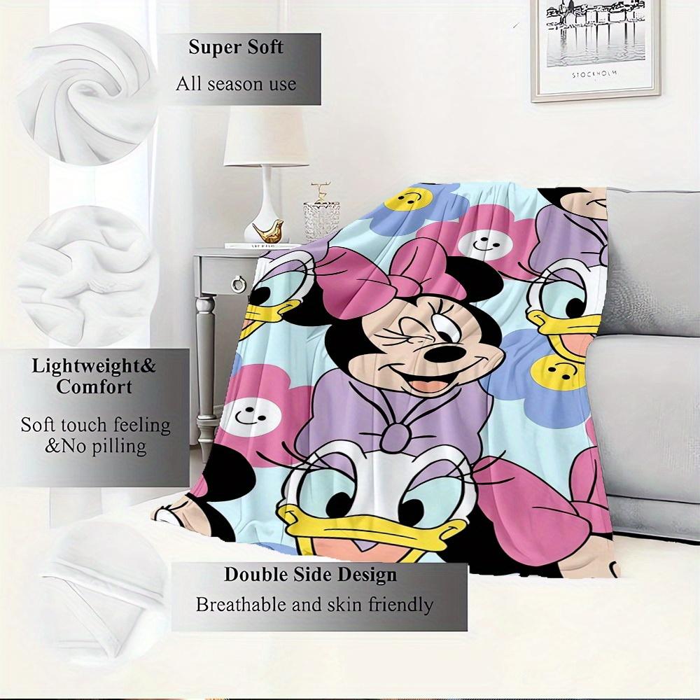 1pc Velvet Cute Cartoon Characters Bed Throw Blanket Sofa Coverlet Gift Home Decoration - Minnie