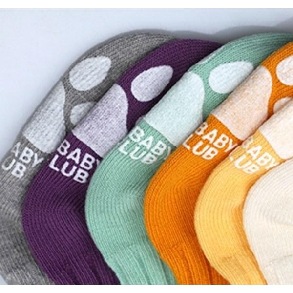 Hobby Baby Club Jedinečná sada 6dílných žebrovaných ponožek Doldolri pro kojence, korejské kojenecké výrobky