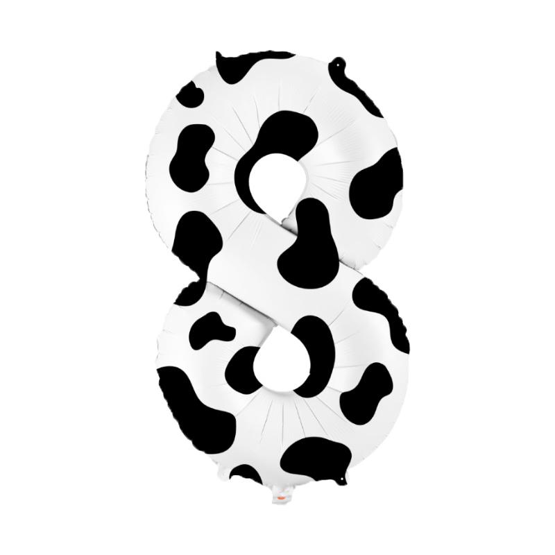 40 Inch Cow Print Number Balloons 1 2 3 4 5 6 7 8 9 Figure Foil Balloon Holy Cow Im One Birthday Cowgirl Theme Party Decorations