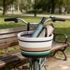 Retro Gewebter Vliesstoff Fahrradkorb, Universelle Vorderradlenker-Halterung für Kinderfahrräder, Roller und Dreiräder