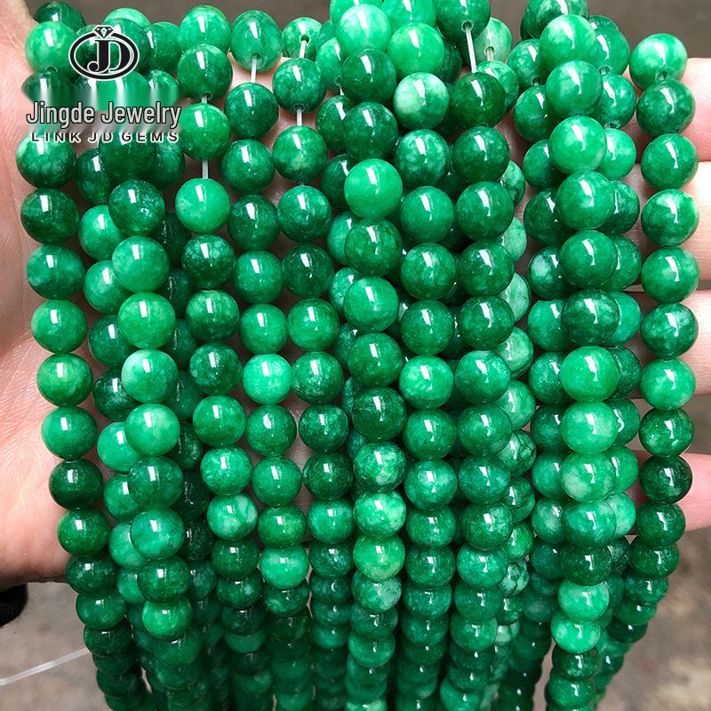 Grade A Green Chalcedony Round Beads for DIY Jewelry Making