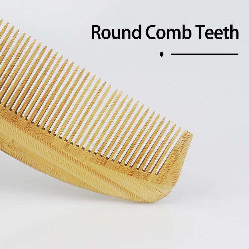 bamboo anti-static comb anti-static curly hair suitable for smooth massage home salon use Special for real hair wigs