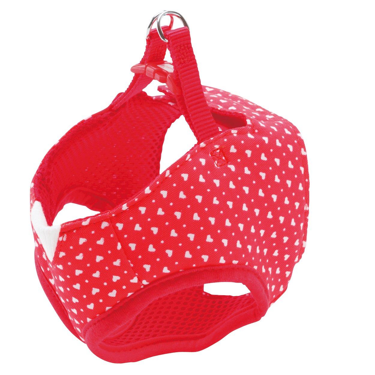 Petio ARFashion Heart Dot Vest for Small Size S Harness, Red, Dogs,