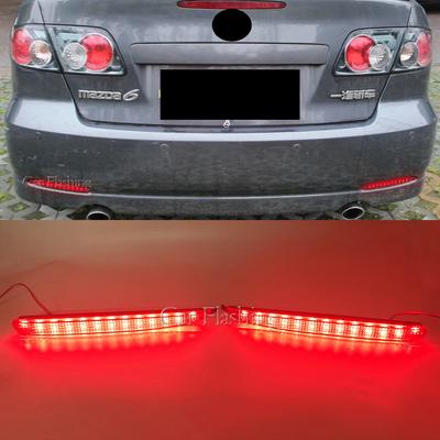 Car Flashing 1 Set For Mazda 6 2003 2004 2005 2006 2007 2008 LED Rear Bumper Reflector Brake Stop Light Running Lamp