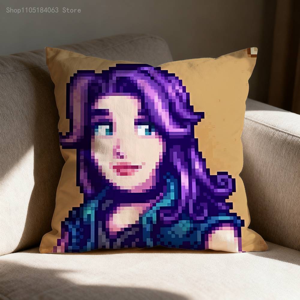Alex Haley S-Stardew V-Valley Throw Pillow Case For 45X45Cm 55X55Cm 30X30Cm Square Car Pillowcase Home Bedchamber Decor Gift