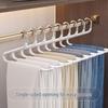 Thickened Non-Slip Goose-Shaped Pant Hanger with Clips for Wardrobe Storage