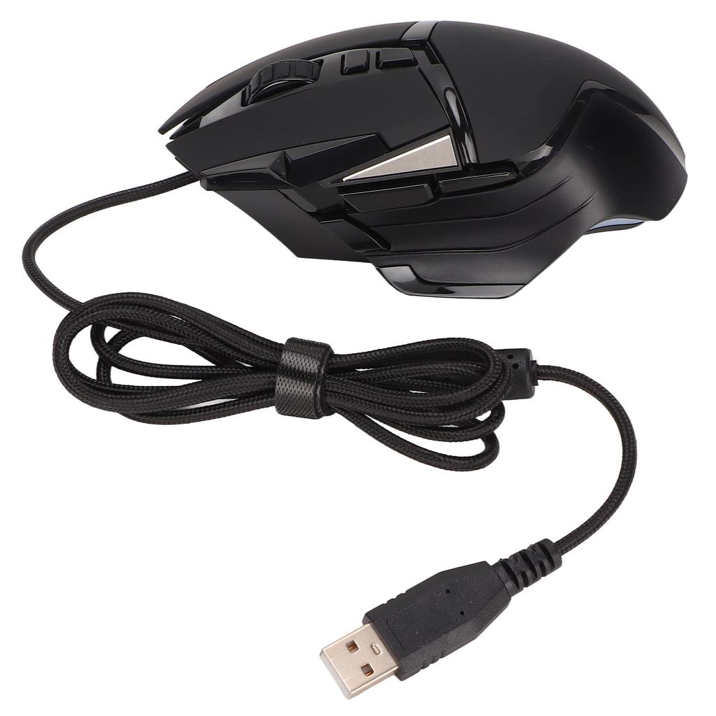 Gaming Mouse Ergonomic Design Adjustable DPI Optical Engine RGB Backlit Plug and Play Wired Mouse