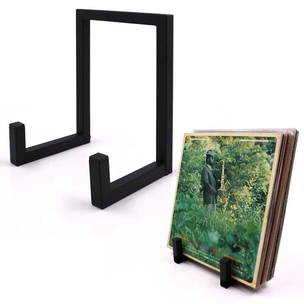 1pc Metal Vinyl Record Holder Versatile Tabletop Record Holder CD Storage Rack  Home Decor Organizer