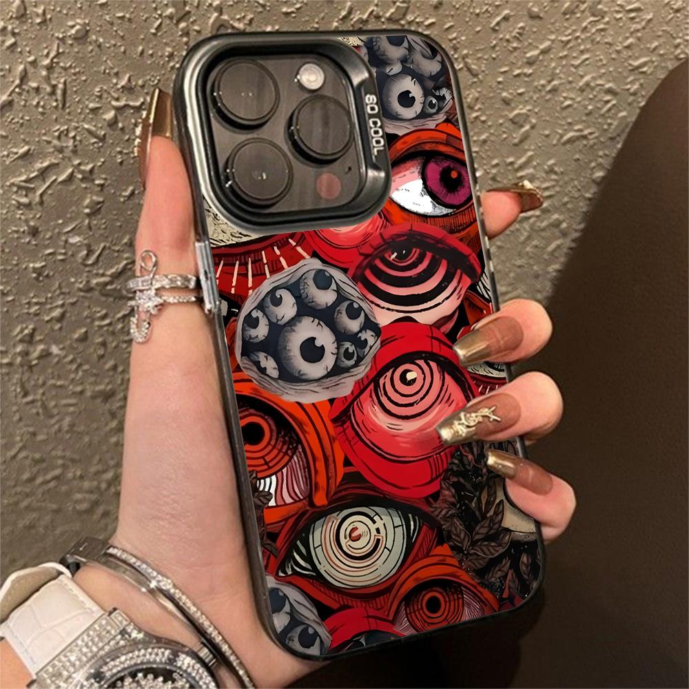 Terror Evil Eyes Phone Case For IPhone 16 15 14 13 12 11 Pro Max 15pro 16pro 14pro Anti Fall Scratch Cool Hard Shell
