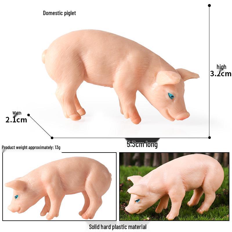 Realistic Miniature Pig Sow Figurine Toy Animal Model Ornament