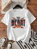 Heart Killer Unisexs ShortSleeve Crew Neck TShirt Stylish Print Unisexs Casual Graphic TShirt Pure Cotton Couple Summer Top