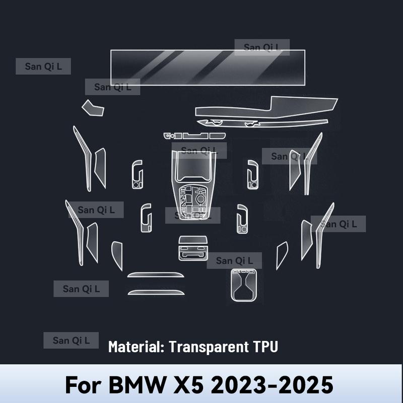 Transparent TPU For BMW X5  2024 2025 Car Center Console Media Dashboard Navigation Anti-scratch Protector Interior Film