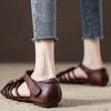 Genuine  Sandals Women Handmade Woven Literary Style Hollow Flat Roman Sandals Ladies Summer Shoes Sandalias