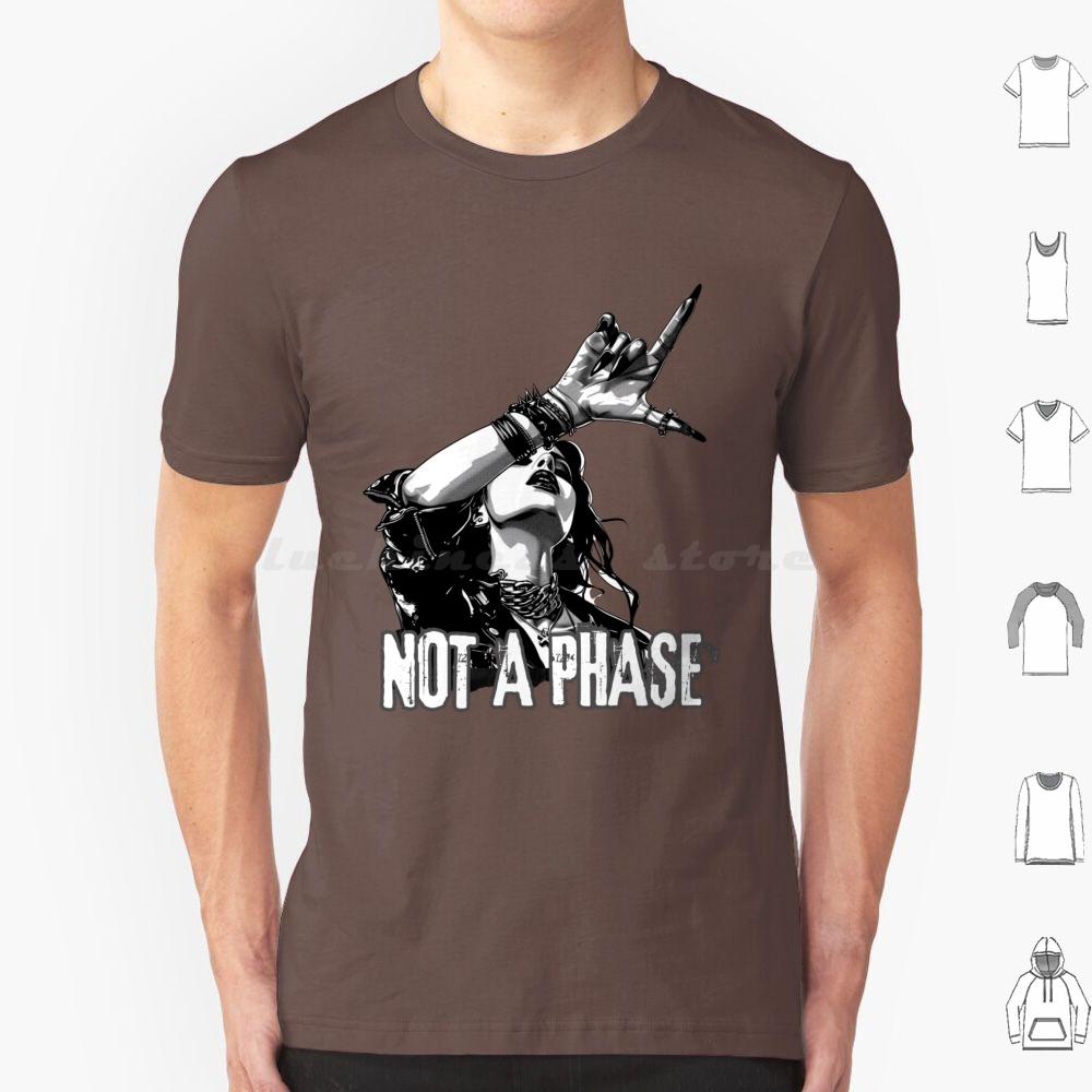 Not A Phase T Shirt Big Size 100 Cotton Metal Metalgirls Metalfans Girl Rocking Girls Music Lovers Spikes Studs