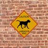 Labrador Crossing Sign, Labrador Xing, Warning Dog Crossing, Pet Lovers Gift, Fence Wall Decor, Quality Metal Sign Tin Sign, Dog Crossing Sign Wall