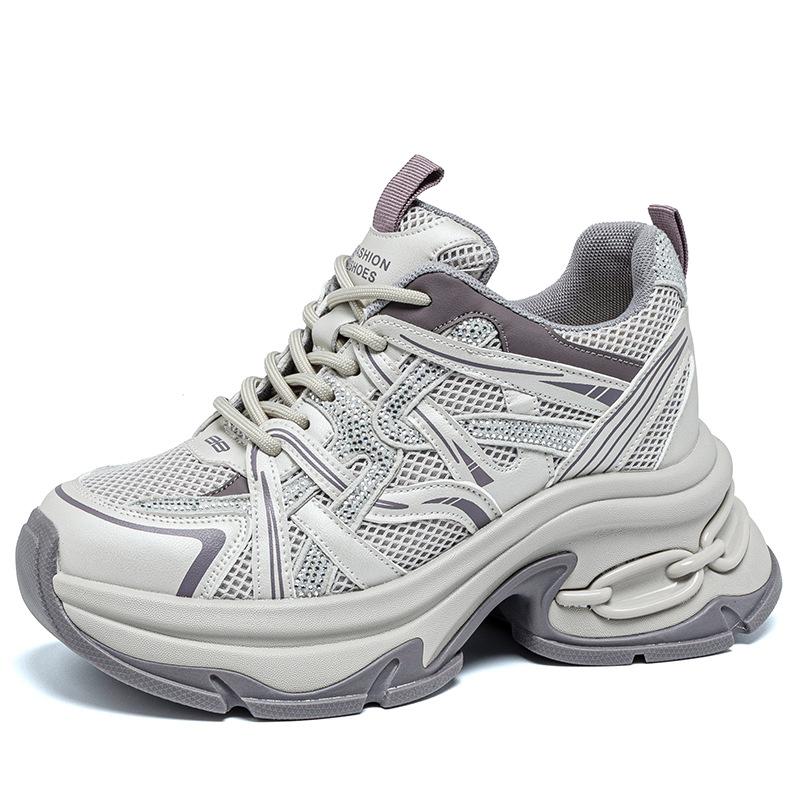

Inner heightening women s shoes 9cm new breathable dad shoes platform mesh small sports casual shoes women A5036 39 фіолетовий
