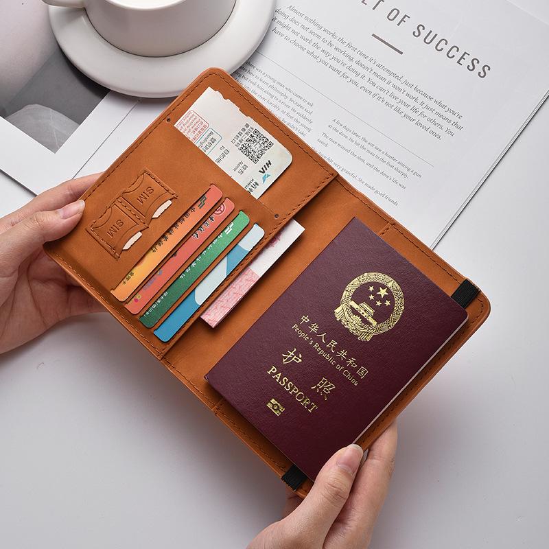 RFID PU Leather Travel Wallet: Multi-Function Passport and Card Holder