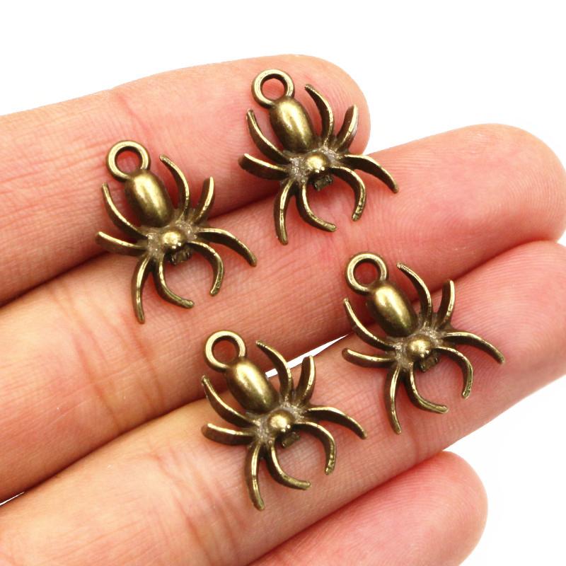 17x14mm 20pcs Black Bronze Gold Antique Silver Plated Spider Handmade Charms Pendant:DIY for bracelet necklace