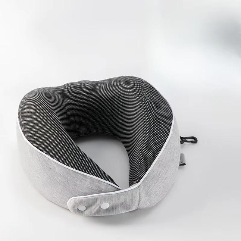 

Разборка и стирка подушки Подушка для путешествий Memory Медленно восстанавливающая форму U-образная подушка Защита шеи для самолета серый