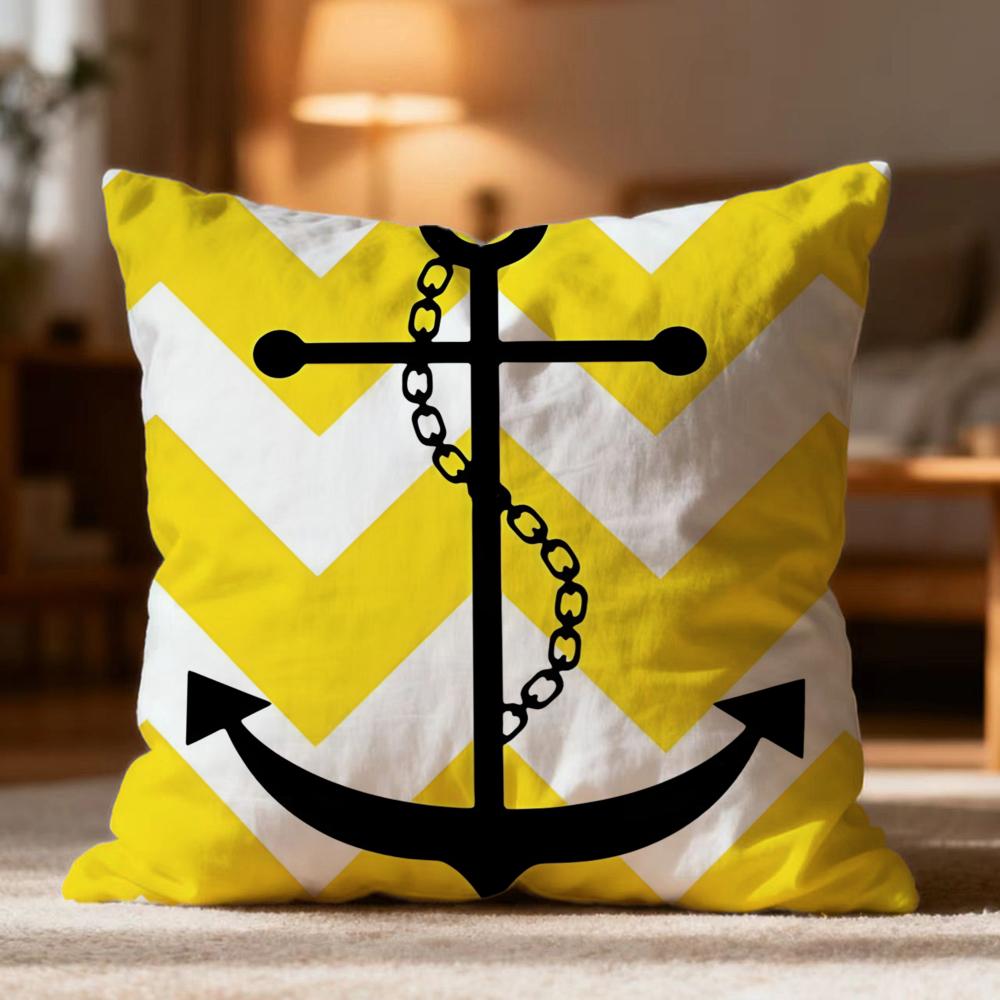 Popular OOcean Sailorer Cushion Cover Soft Washable Pillow Case Multi-Scene for Couch Bed Travel Office Use