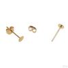 100 Pairs Crafts Iron Earrings Posts Flat Pad with Blank Findings Earring Backs for