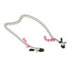 1 Pair Adjustable Nipple Clamps with Long Metal Chain and Colorful Beads Women Fetish Flirt Bondage Sex Toys