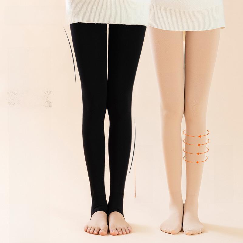 Bonas Nude Fleischfarbene Warme Leggings - Herbst/Winter Samt Strumpfhose