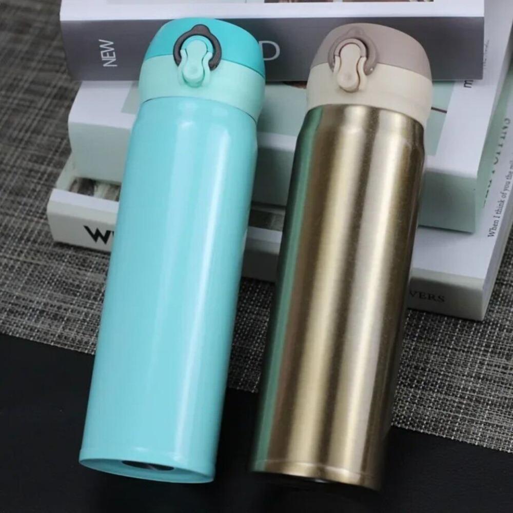 Bilayer Vacuum Insulated Cup 500ML Bouncing Cup Portable Water Cup