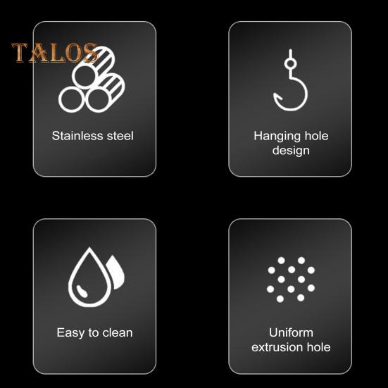 Stainless Steel Mud Press Masher for Avocado Potatoes Beans Easy To Use Clean Food Masher Ergonomic Design Versatile Kitchen Tool