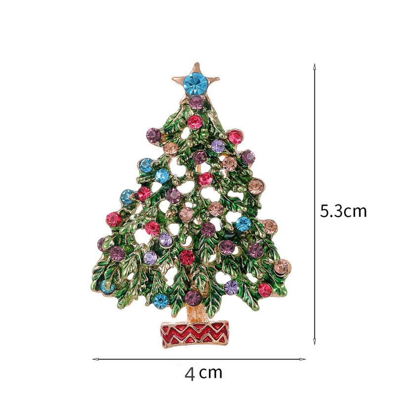 New 1Pc Christmas Tree Party Enamel Tree Brooches Fashion Women MenCausal Office Brooch Pins Gifts New Year Clothing Decoration