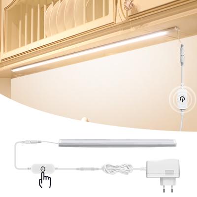 12V šviesos diodai 30/40/50cm LED virtuvės sieniniai šviestuvai miegamojo kambario jutikliniam jungikliui reguliuojama šviesa spinta Spinta po spintele Led lempa su ES kištuku