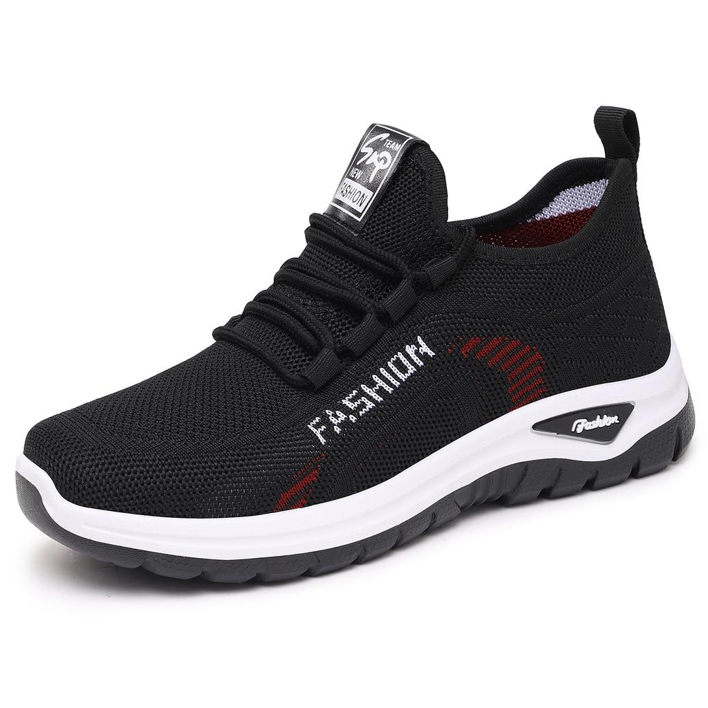 New breathable sports shoes fly-woven shoes soft soles not tired feet single shoes comfortable mesh shoes