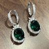 Cao Shi Luxury Multi-Color Gemstone Zircon Earrings for Women