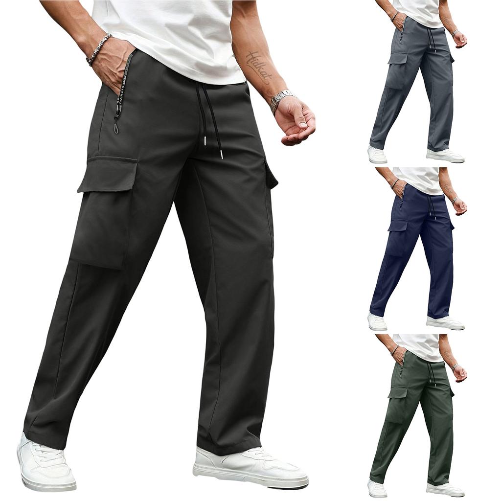 Men's  Outdoor  Sports  Loose  Big  Pocket  Workwear  Trousers