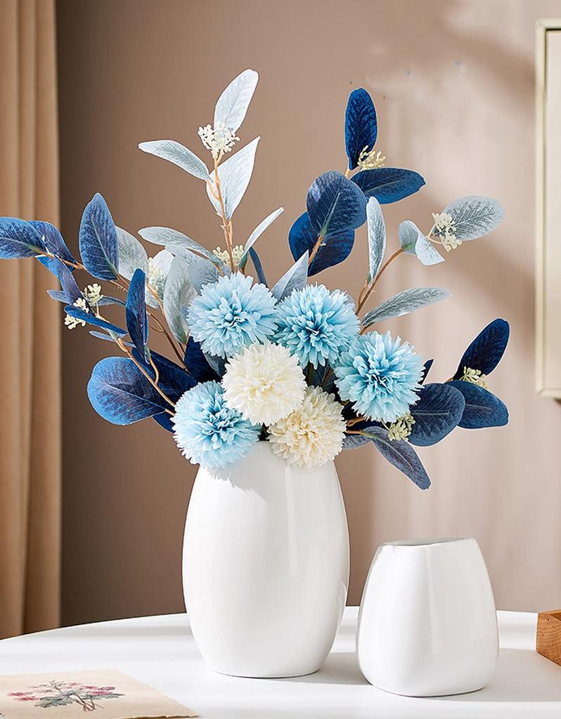 White Ceramic Vase Flower Base White Large 20cm Vase Nordic Ceramic Stylish Flower Arrangement Interior Home Decoration Present Gift