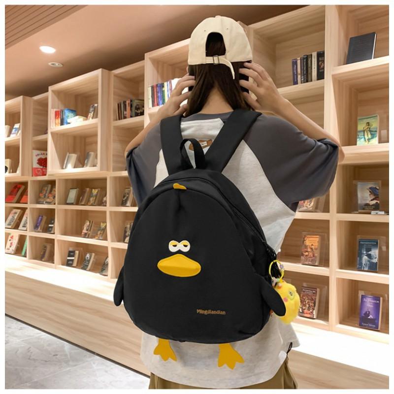 2024 New Cute Duck Backpack Female Japanese Cartoon Funny Internet Celebrity Outbound Travel Cross-border