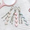 Eye Catching Phone Lanyard Bowknot Heart Cross Star Chain Pendant Keychain Colorful Beaded Keyring Bag Accessory