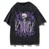 Summer Goth Angel Skull Graphic T Shirt Unisex Plus Size Korean Fashion Loose Short Sleeve Cotton Streetwear Casual Daily Tee Aesthetic Outfit
