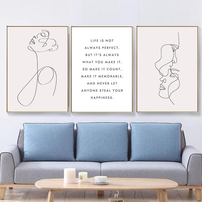 Pintura sobre Lienzo Paisaje Amanecer Atardecer Otoño Bosque Escandinavo Naturaleza Escenario Póster Impresión Arte Nórdico Decoración Cuadro de Pared