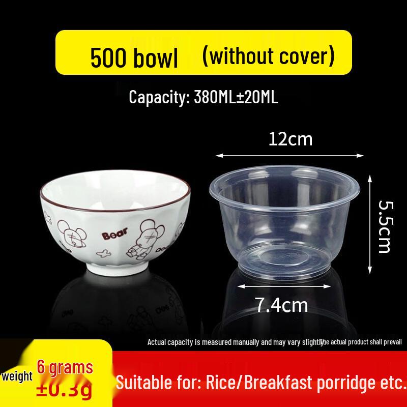Yiceng Disposable Corn Starch Food Container Bowls with Lids