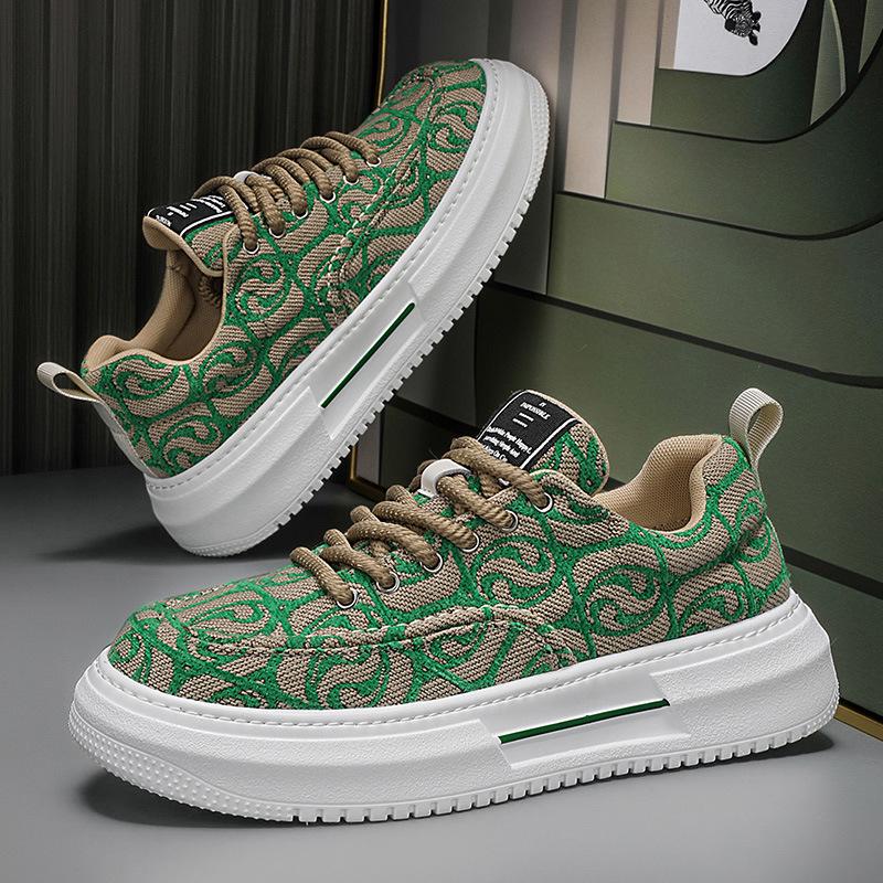 Men's Colorblock Breathable Canvas Low-Top Sneakers - Summer 2025 Collection