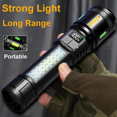 Ultra Starke LED Taschenlampe Eingebaute Batterie Taschenlampen Starkes Licht Arbeitsleuchte Tragbare Wiederaufladbare LED Lampe Outdoor Camping Notfall