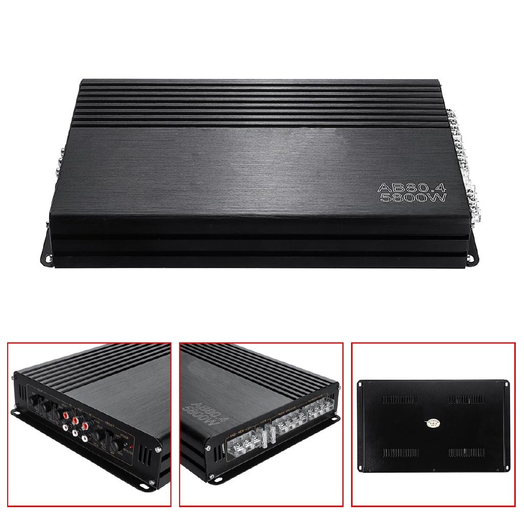 5800W High Power Four-way Amplifie Car Amplifie HiFi Audio Stereo Subwoofer 32x24x4.5CM